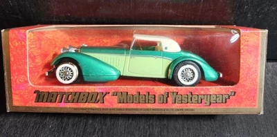 MATCHBOX MODELOS DE ANTAÑO Y-17 1938 HISPANO SUIZA ROADSTER VERDE 1973 NUEVO EN CAJA Foto 1 de 4
