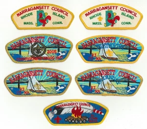 USA BOY SCOUTS OF AMERICA - BSA NARRAGANSETT COUNCIL SHOULDER PATCH CSP (7 VAR - Bild 1 von 2
