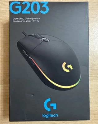 Logitech G203 LIGHTSYNC Wired Gaming Mouse – Black – RGB – New - Image 1 of 4