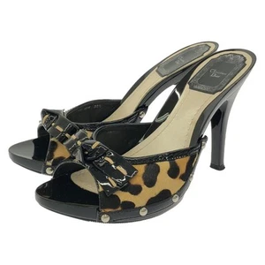 Christian Dior Pumps Heel Leopard Harako/Leather Multicolor EU36.5/US6.5 Auth - Picture 1 of 24
