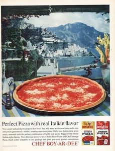 Chef Boy-Ar-Dee 1964: anuncio impreso vintage sabor italiano real - Imagen 1 de 1