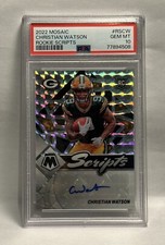 2022 Panini Mosaic Rookie Scripts - Christian Watston Rookie Auto PSA 10 Gem MT
