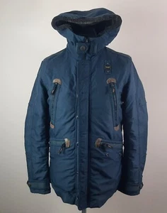 Chaqueta azul EE. UU. 2 en 1 para hombre talla S desmontable forro abrigo con capucha BLU0824 - Imagen 1 de 23