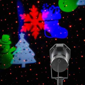 Proyector LED de Navidad: uso al aire libre: temporizador: diapositivas cambiantes multicolores - Imagen 1 de 4