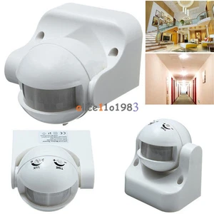 White Outdoor 180° Degree Security PIR Motion Movement Sensor Detector Switch - Picture 1 of 10