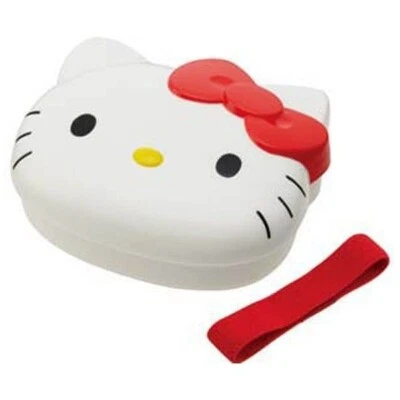 Hello Kitty Bento Lunch Box 3D Face with Belt & Divider - Skater Japan Official - Image 1 of 4