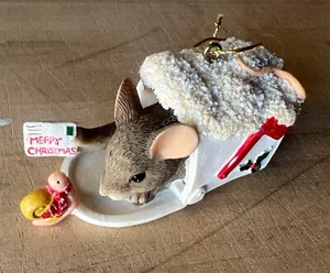 1997 Charming Tails "Special Delivery" Maus im Briefkasten Ornament gebraucht - Bild 1 von 5