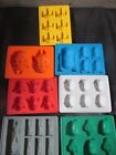 Lot of 7 Pre-Owned SILICONE STAR WARS ICE CUBE TRAYS/CHOCOLATE or RESIN MOLDS