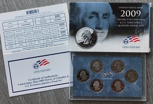 U.S. Mint • 2009-S D.C. & U.S. Territories Quarters Clad Proof Set - w/Box + COA - Picture 1 of 2