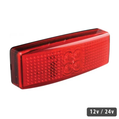 LED AUTOLAMPS LED Red Trailer Rear Marker Lights - Dual Voltage 12v / 24v - 2 YEAR WARRANTY