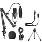Streaming Podcast Pc Microphone Studio Cardioid Condenser Live Mic Kit Usb