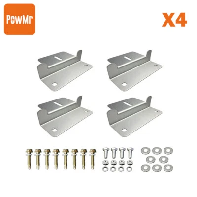 4 Pcs of Solar Panel Mounting Z Brackets for RV Boat Wall Off Gird Roof Inst - Image 1 of 4