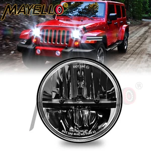 DOT Approved 7 inch Round LED Headlight Hi/Lo Beam for Jeep Wrangler JK TJ LJ CJ - Picture 1 of 9