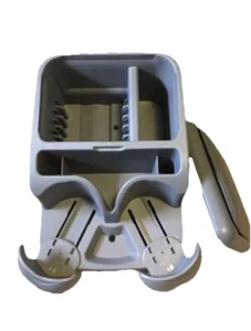 SpillMaster Center Console Storage Organizer Two Cup Holder With Arm Rest Gray - Picture 1 of 15