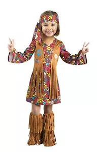 Peace Love Hippie 60s Child Girls Toddler Halloween Costume 3T 4T - Picture 1 of 1