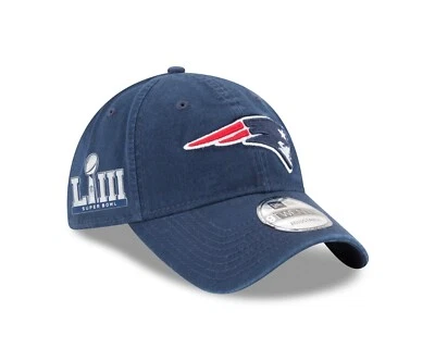 New England Patriots Super Bowl LIII Core Classic 9TWENTY Sombrero Ajustable - Azul Marino Foto 1 de 4