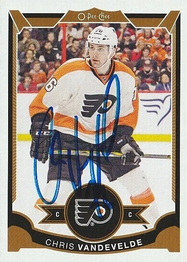 Chris Vandevelde - Signed 2015-16 O-Pee-Chee Card #486 - Philadelphia Flyers - Image 1 of 1