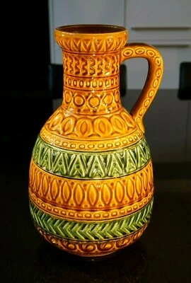 Stunning Large Vintage West German Fat Lava Vase - image 1 of 4