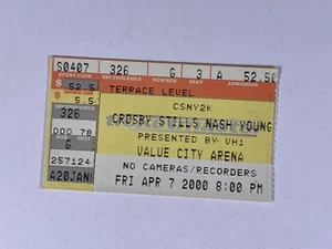 Crosby Stills Nash & Young Ticket Original Value City Arena April 7th 2000 - Picture 1 of 12