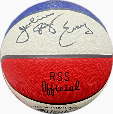 Julius Dr. J Erving Signed Autographed ABA Basketball JSA Authenticated Black - Image 1 of 4