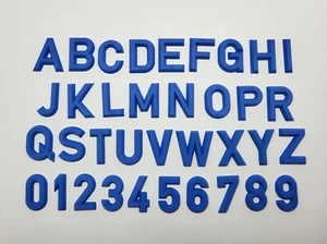 Modelzeichen Modellettern blau 25 mm Hoehe und 3 mm Staerke Vorderseite konisch - Bild 1 von 2