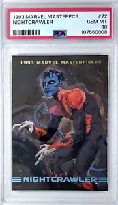 1993 Marvel Masterpieces Nightcrawler #72 PSA 10 GEM W IDEALNYM STANIE - Zdjęcie 1 z 2