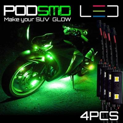 Kit de neón para parte inferior de la carrocería verde brillante de motocicleta Rock LED para Kawasaki Ninja 300 Foto 1 de 4