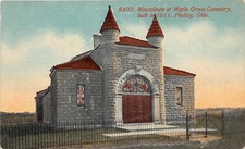 F41/Cartão Postal Findlay Ohio 1914 Mausoléu Maple Grove Cemitério