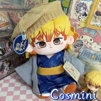 Anime Demon Slayer Agatsuma Zenitsu 20 cm Muñeca de Peluche Juguete de Vestir de Peluche Foto 1 de 3