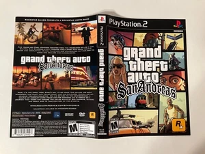 *Slip Case Art Only* GTA Grand Theft Auto San Andreas PS2 Playstation 2 *OEM* B - Picture 1 of 2