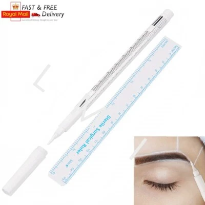 Penna marcatore chirurgico pelle microblading bianca SPMU trucco permanente contorno  - Immagine 1 di 4