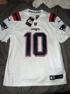 Men's New England Patriots Mac Jones Nike White Vapor Limited Jersey Size L - Picture 1 of 6