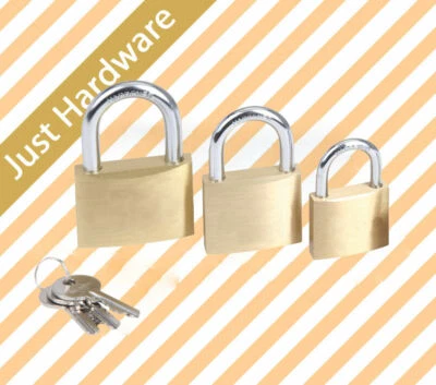 Keyed Alike Padlock 30 40 50 mm Brass All Same Key 3 Keys Each Order Thick One - image 1 of 4