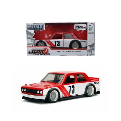 98572 Jada Metals Die Cast JDM Tuners 1973 Datsun 510 Widebody Red White 1:32 - Image 1 of 4