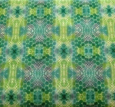 Kaleidoscope BTY Desiree's Designs Quilting Treasures Teal Green Gray - Image 1 of 2