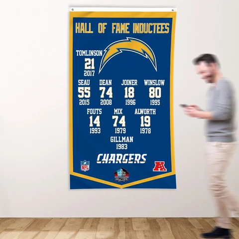 Los Angeles Chargers 3x5 ft Flag Hall of Fame Inductees NFL Super Bowl Champs Cover