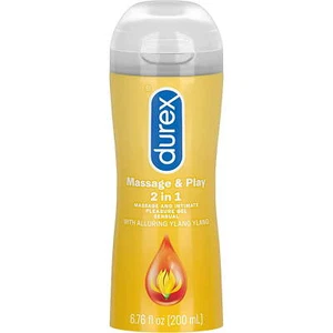Durex Sensual Massage Lubricant Gel with Ylang Ylang Extract 6.7oz 6 Pack - Picture 1 of 2