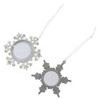 Holiday Snowflake Picture Frame Pendant Set for Christmas Tree/Home Decor