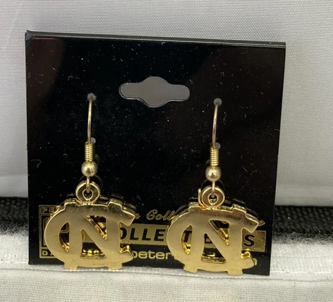 NCAA North Carolina Tar Heels College Team Logo Earrings Cover