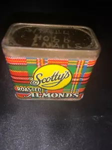 Rare Vintage Scotty's salted almonds Tin Seattle Washington - Picture 1 of 10