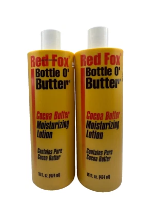 Red Fox BOTTLE O’BUTTER Cocoa Butter Moisturizing Lotion 16 fl oz LOT OF 2 - Image 1 of 2