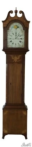 50979EC: COLONIAL Joseph Doll Henry Ford Inlaid Mahogany Grandfather Clock - Picture 1 of 12