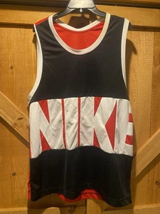 Nike Dri-Fit Jersey Basketball Running Black White Red Spellout Mens Size XL - Picture 1 of 4