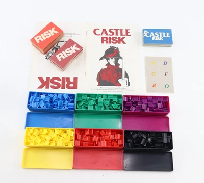 Lote de tarjetas de repuesto Castle RISK 1990 de colección 6 ejércitos estuches tarjetas instrucciones Foto 1 de 4