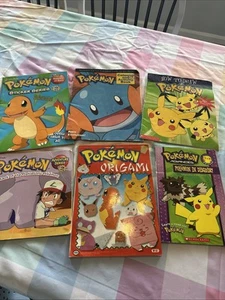 Lot Of 6 Vintage Pokemon Books-drawing, Coloring, Stickers - Picture 1 of 7