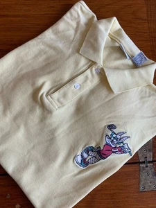 Vintage ACME Clothing Co. Polo Shirt Men's Size XL Bugs Bunny Golf Yellow - Picture 1 of 5