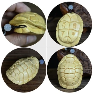  Schildkröte Figur Holz geschnitzt Schmuckfigur Deko Ornamente - Bild 1 von 12
