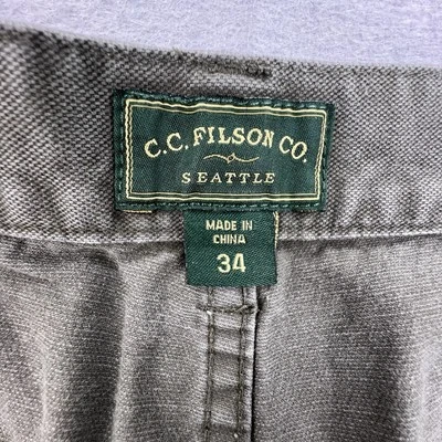 CC Filson Denim Jeans Men’s 32x30 Green Wide Leg Relaxed Cotton Workwear Pants - Image 1 of 4
