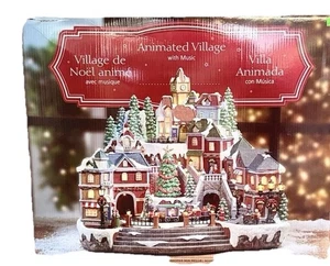 Christmas Village Centerpiece Animated w/ Music Costco New Box - Picture 1 of 5