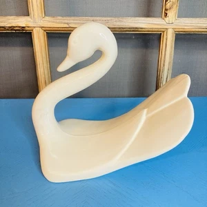 Vintage Ceramic Swan Hand Towel Holder White Cream 8" x 7" - Picture 1 of 8